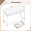 Multipurpose Computer Workstation Vanity Table-White