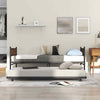 Metal Daybed with Pull-out Trundle Single Sofa Guest Bed w/Headboard