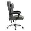Office Chair Home Desk Chair with Faux Leather Padded Armrest Swivel Chair Grey
