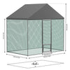 Heavy Duty Metal Chicken Run Coop Cage Walk In Kennel Netting Fence Feeding Pen