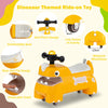 Ride on Toy Baby Dinosaur Sliding Car with Horn Music Lights Yellow