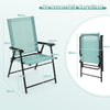 Set of 2 Patio Folding Chairs Portable Sling Back Chairs Outdoor Dining Chairs