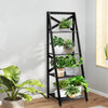 4-Tier Bookshelf Storage Shelving Unit Space Saving Ladder Shelf Display Rack