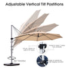 3.3m Patio Offset Cantilever Umbrella Outdoor Round Hanging Market Parasol