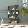 Wooden S-Shaped Bookcase Living Room Modern Display Shelves Storage Unit Divider