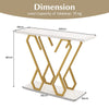 Modern Console Table Faux Marble Narrow Entryway Hallway Table Accent Desk 100cm