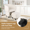 Upholstered Velvet Barrel Chair and Ottoman Set Modern Accent Armchair