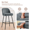 2X Breakfast Bar Stools Thickened Pad Linen Dining Chairs for Counter Kitchen
