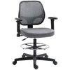 Ergonomic Drafting Chair Tall Office Stand Desk Chair with Foot Ring, Arm, Wheel