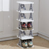 Stackable Shoe Rack Plastic Compact Hallway 4/5/6/7Tier Shoe Storage Shelf Stand