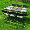 Foldable Outdoor Garden Beer Table & 6 Chairs Set Picnic Bistro Dining Furniture
