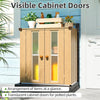 Garden Storage box Shed Small, Wooden-Patterned Tool Shed with Adjustable Shelve