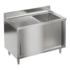 Stainless Steel Commercial Kitchen Outdoor 1.0 Single Bowl Sink w/ Storage Table