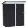 Garden Metal Shed Small House 3ftx5ft Storage House Outdoor Tool Pent Shed Lock