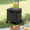 Folding Shopping Trolley Box 55L Camping Picnic Boot Cart Storage Stair Climbing
