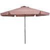 3M Patio Parasol w/6 Metal Ribs & Air Vent Sun Shade Beach Market Table Parasol