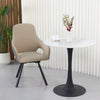 2 x Rotatable Dining Chairs Padded Leather Seat Metal Legs Swivel Kitchen Modern