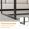 Modern Marble Coffee Table Rectangle Cocktail Table with Black Frame Living Room