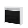 Modern 2 Door Sideboard Cupboard Buffet Cabinet 4 Shelves Storage with LED Light