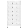 Locker Cabinet with 18 Compartments Metal 90x40x180 cm