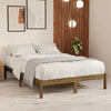 Bed Frame Honey Brown Solid Wood Pine 120x200 T0G3