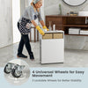 Slim Bathroom Storage Cabinet Narrow Rolling Storage Organizer w/ 2 Drawers