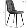 4 Pcs Velvet Dining Chairs Set Soft Padded Seat Metal Leg Modern Office Kitchen
