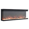 Electric Fireplace 3 Sided Panoramic Fire 40 inch Standing Insert LED Flames