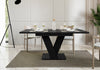 Extendable Table 120-160x80cm Kitchen Royal Marble Effect Masiv