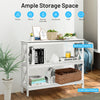 Industrial 3-Tier Console Table Rustic Sofa Narrow Accent Side Table X-Design