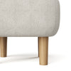 Teddy Fleece Footstool Chair Stool Footrest Padded Rest Seat Pouffe Wooden Legs