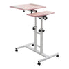 Movable Bedside Laptop Table Sofa Bed Side End Desk Cooling Fan & Pen Holder