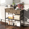 Entryway Table Living Room Narrow Console Table Bar Table w/Charging Station