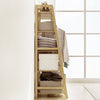 Heavy Duty Bamboo Clothes Rail Garment Coat Hanging Rack w/Storage Shelf & Hook