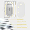 Glam Smart LED Bathroom Mirror Frontlit Anti-fog Vanity Mirror Sanding Gold Edge