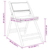 5 Piece Folding Bistro set with White Cushions Bamboo W1R8