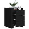 Bedside Cabinet Black 45x50x65 cm Engineered WoodNew