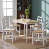 New Solid Wood Dining Table and 4 Chairs Set Home Kitchen Furniture 4 Colours