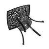 Vintage 62.5x 62.5cm Cast Aluminium Outdoor Garden Table w/Dia.4cm Umbrella Hole