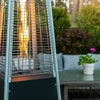 Pyramid Patio Heater, Gas 13kW Commercial Use, with Cover - Black
