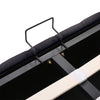 4ft6 Double Gas Lift Ottoman Storage Bed Frame w/ LED Lights Faux Leather Black
