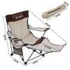 Folding Outdoor Chair Camping Garden Fishing Recliner Seat Furniture w/ Footrest