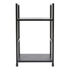 2 Tier Industrial Bookshelf Storage Shelf Unit Display Rack for Home Living Room
