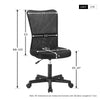 Office Desk Chair Computer Chair with Mesh Back Support Armless Home Study Black