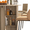 Mobile Drop Leaf Table Kitchen Table Extendable Dining Table w/ Shelves, Wheels