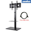 Adjustable 32-65" Floor TV Stand Bracket With Shelf Tilt -15°~ +15° for Hisense