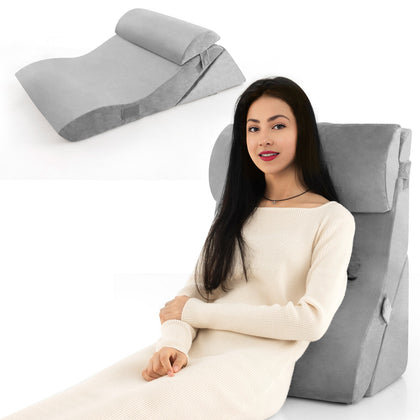 3PCS Bed Wedge Pillow Set Ergonomic Incline Pillow Post-surgery Triangle Pillow