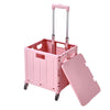 Shopping Trolley Foldable Market Luggage Storage Basket Cart Crate Case On Wheel