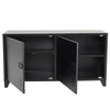 Metal TV Stand Sideboard Office Filing Storage Cabinet Cupboard Doors Cable Hole