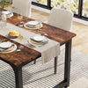 Family Dining Table for 4-6 People, 160cm Industrial Kitchen Table, Brown Hygge